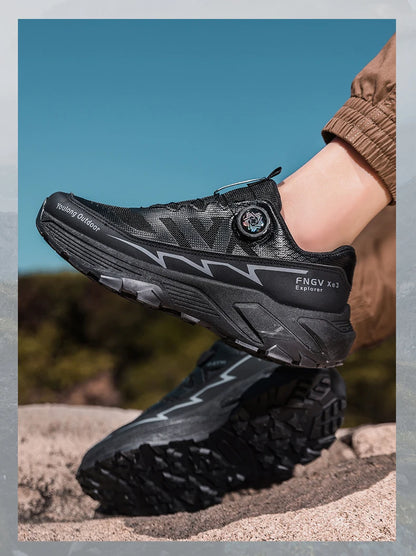 Scarpe da trekking traspiranti da uomo — Fibbia girevole, suola antiscivolo