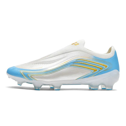 Chaussures de football pour hommes de haute qualité, sans lacets, à enfiler, crampons de football antidérapants pour terrain synthétique TF/FG, chaussures d'entraînement, Chuteira Campo F50