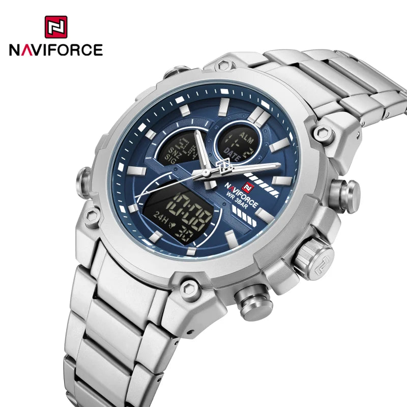 NAVIFORCE New 2026 Wristwatch For Men Bussiness Original Design Waterproof Digital Fashion Normal Watches Male Relogio Masculin