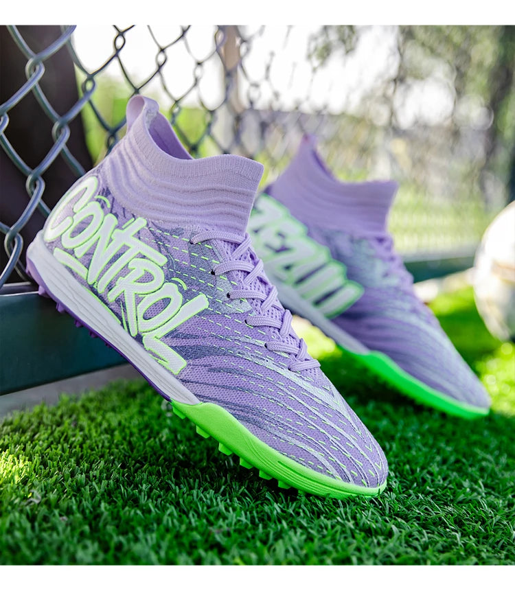 Chaussures de football originales pour hommes, baskets de sport décontractées pour enfants, chaussures de terrain en herbe unisexe pour garçons
