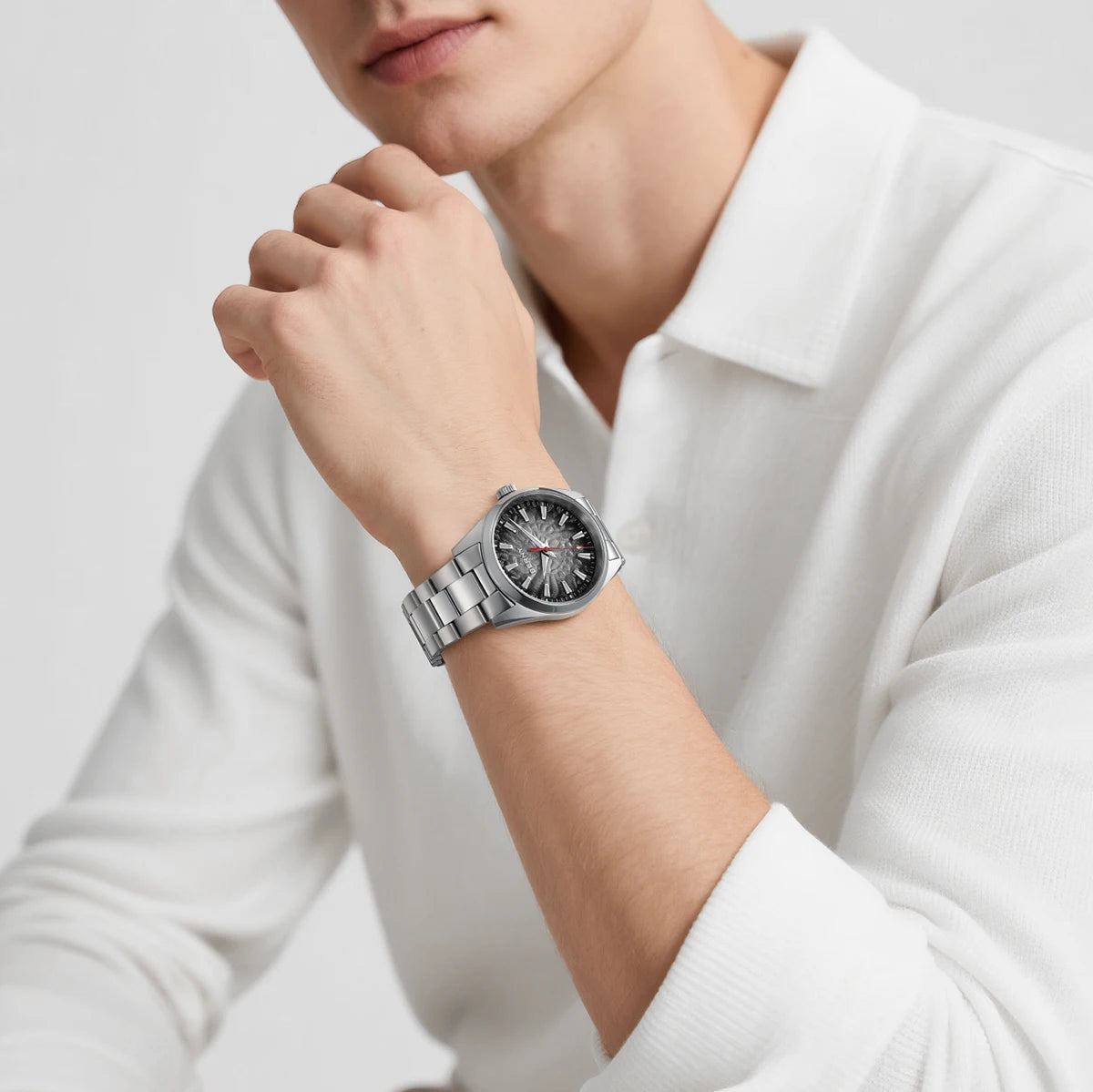 Relógio de homem BERNY – Relógio de quartzo, vidro de safira, ponteiros luminescentes, resistente à água até 10 ATM, inteiramente em aço inoxidável – Estilo elegante e descontraído, ideal para o dia a dia ou para ocasiões profissionais