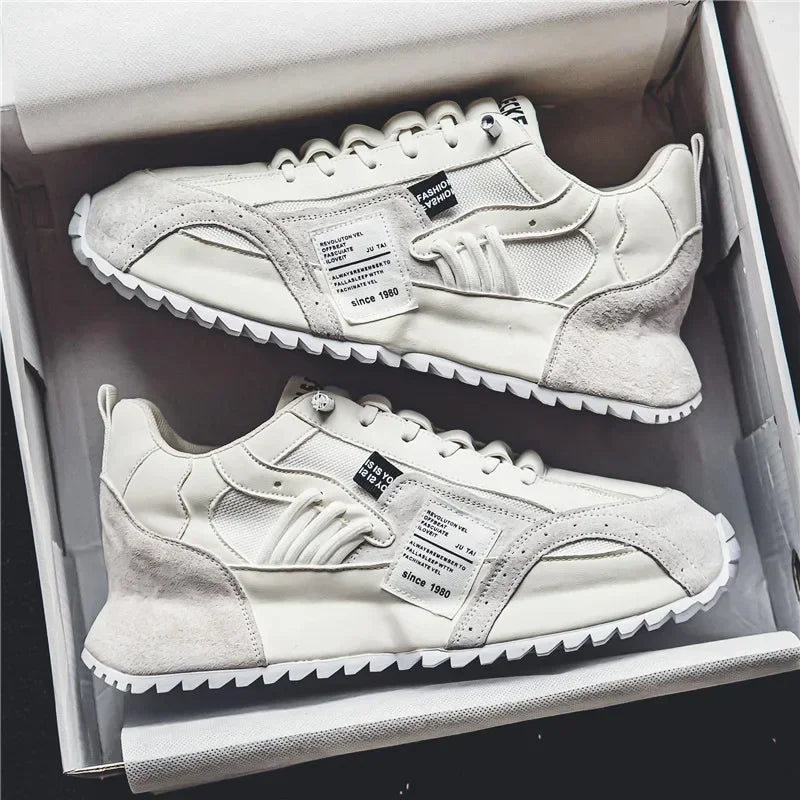 Luksus sneakers til mænd, sportssko, mokkasiner, chunky sneakers til mænd, afslappede sneakers, komfortable, åndbare, trendy designede sko med personlighed