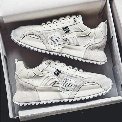 Luksus sneakers til mænd, sportssko, mokkasiner, chunky sneakers til mænd, afslappede sneakers, komfortable, åndbare, trendy designede sko med personlighed