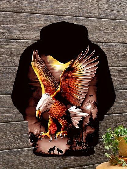 2025 Fashion Cool Eagle Men's Hoodie 3D Printed Hoodies Edition Trend American Eagle Men Sportswear Kids Casual Unisex Pullover