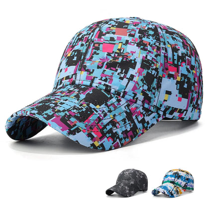 Șapcă de baseball unisex „Summer Graffiti Light Board” – pălărie de protecție solară pentru exterior, șapcă sport de modă, șapcă casual cu cozoroc în formă de cioc de rață
