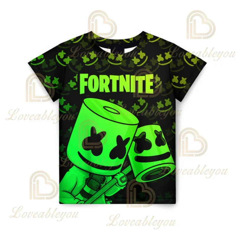 Battle Royale majica Fortnite T-shirt Victory Cartoon topovi za tinejdžere, dječja odjeća Hero Game Fortress Night 3D za dječake i djevojčice
