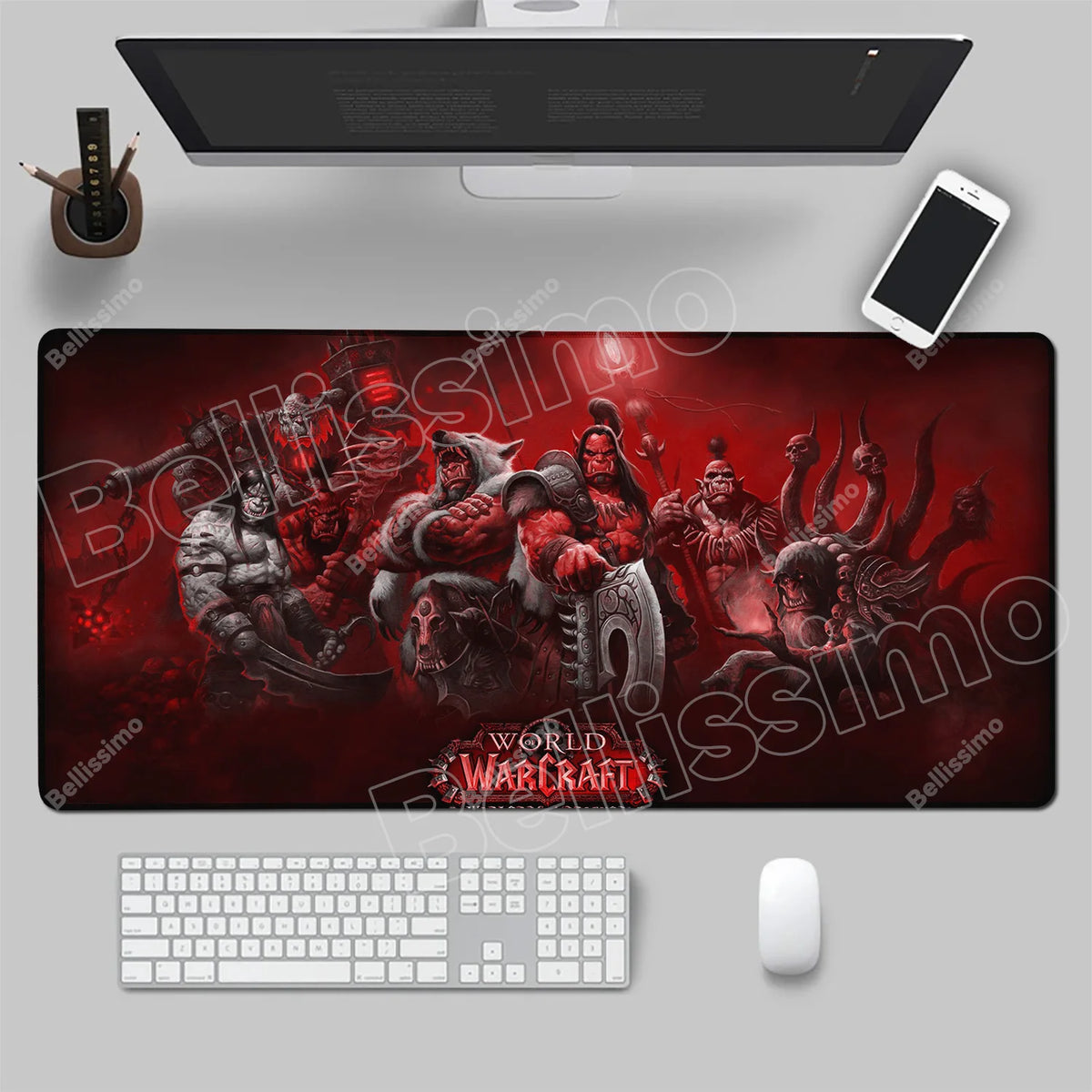 World Of Warcraft 90x40 Large Gaming Mouse Pad Game Desk Play Pad for Csgo Natural Rubber Mat Grande Gamer Xxl Computer Mousepad