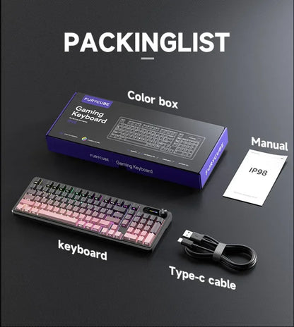 Wired Silent Keyboard Gaming Keyboard Magnetic Mechanical Wired for Pro Gaming Rapid Trigg 8000Hz 128K Rate