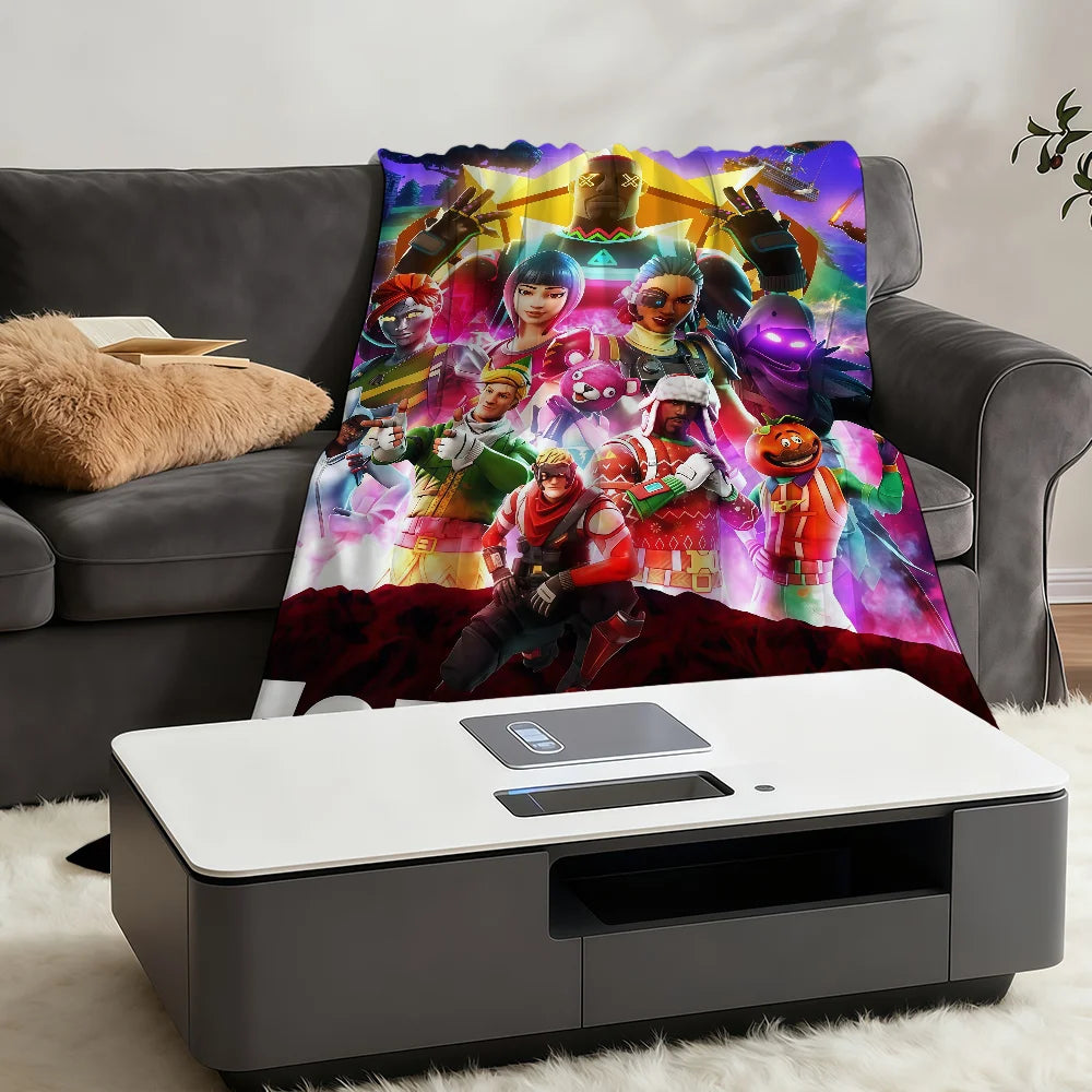 Blanket Throw Super Cosy Plush Living F-FORTNITES-ES Game Room Sofa Couch Childish Birthday Gifts