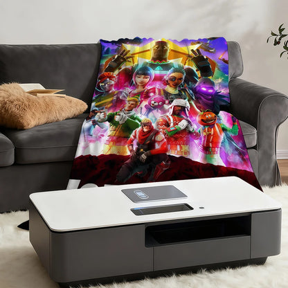 Blanket Throw Super Cosy Plush Living F-FORTNITES-ES Game Room Sofa Couch Childish Birthday Gifts