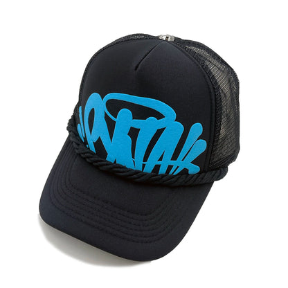damesmode-baseballpet met letterprint voor lente en zomer, ademende mesh-pet voor buitensporten, heren-truckerpet