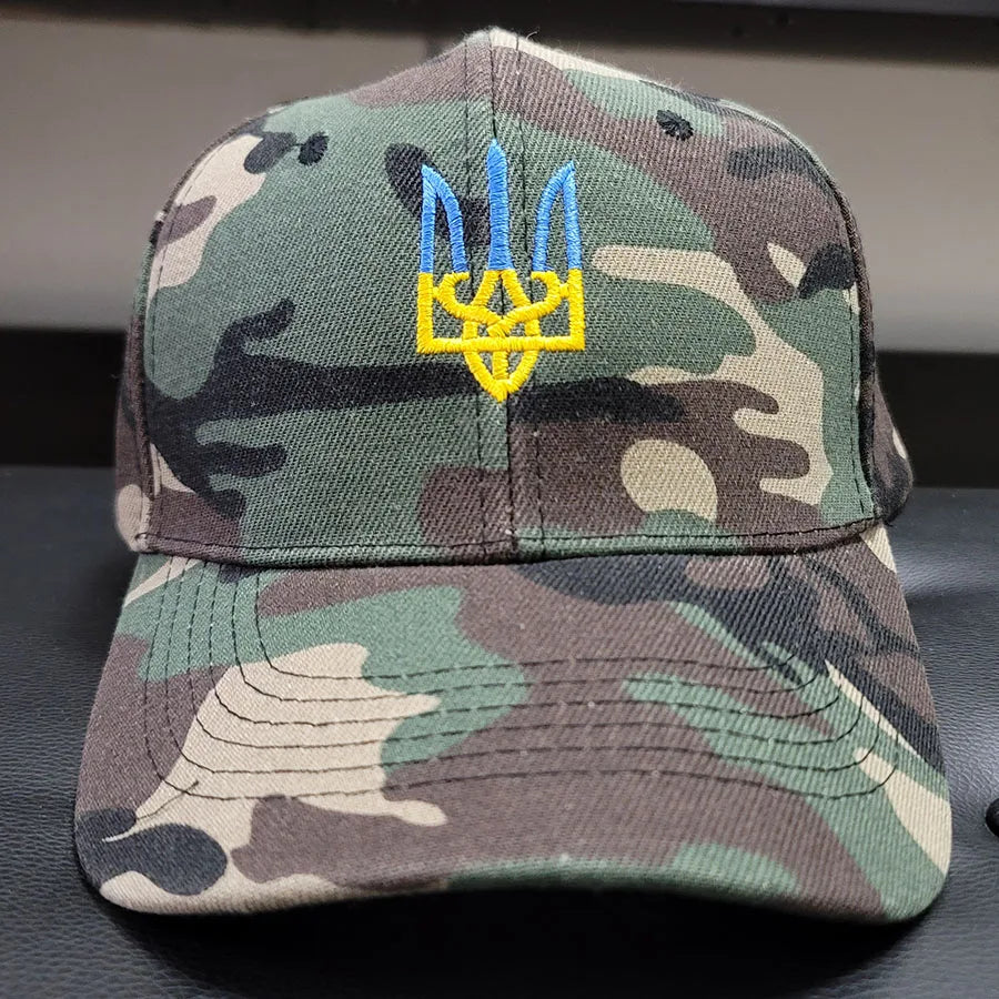 Embroidery Ukraine trident Symbol Spetsnaz Special Forces Men Women Boy Baseball Caps Dad caps Snapback Adjustable Camouflage