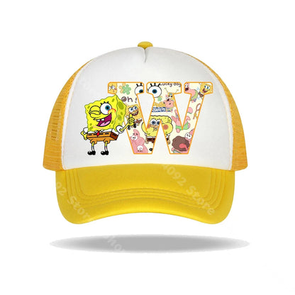 SpongeBob SquarePanted Baseball Cap Kids Adults Letter Print Sun Hats Anime Cartoon Adjustable Peaked Caps Summer Casual Hat New