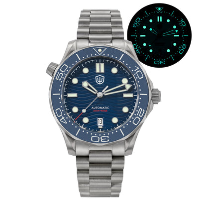 Watchdives WD007 V4 Titanium NTTD Dive Watch PT5000 Automatic Movement Sapphire Super Luminous Domed Crystal 42mm Men Watches
