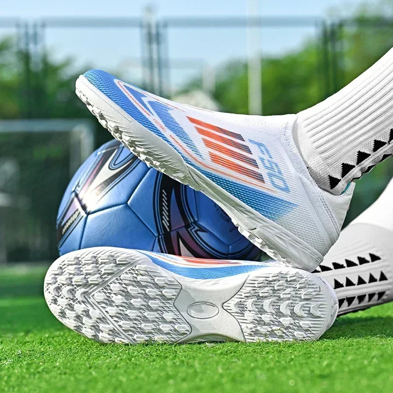 Nouvelles chaussures de football pour hommes, crampons de sport d'extérieur pour garçons et adultes, bottes de football d'entraînement respirantes, antidérapantes, à crampons longs, confortables