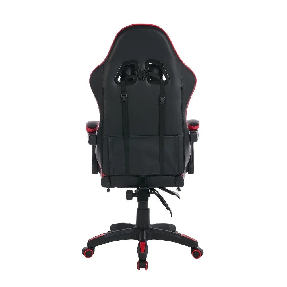 360° Ergonomic Gaming Chair Racing Style Leather Office Chair with Lumbar Support, Headrest, Footrest, Swivel Reclining Computer Gaming Chair