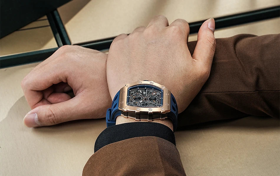 Relógio TSAR BOMBA New TB8204 para Homem, Quartzo Japonês, Cronógrafo, 50M à Prova de Água, Estilo Desportivo, Relógio de Pulso Masculino de Luxo, Presente para Homem