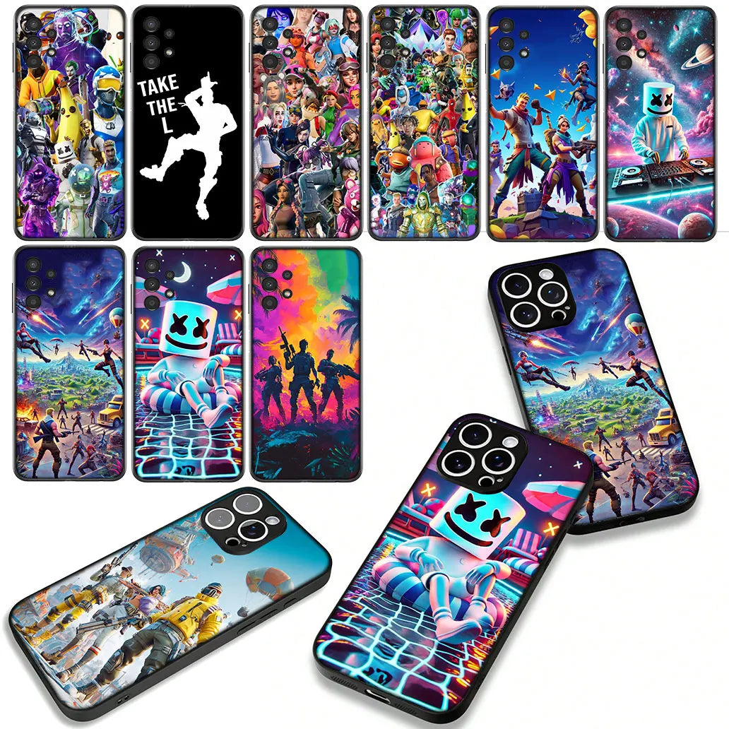 Game F-ForTnites Wallpaper Case for Samsung Galaxy A07 A13 A12 A23 A42 A50 A51 A52 A53 A70 A71 A72 A21S A04 Note 20 9 8 10 Cover