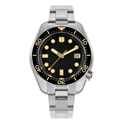 San Martin 44mm Men Diver Watch Vintage MM300 Gilt Dial Sport NH35 Automatic Mechanical Sapphire Waterproof 300M C3 Lume SN0087