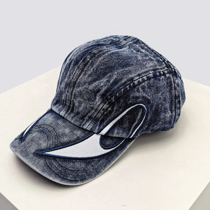 New Men Women Personal Embroidered Wing Double-edged Blade Baseball Hats Sunshade Distress Versatile Street Peaked Caps Fashion
