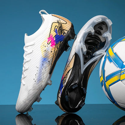 Nuovi scarpini da calcio da uomo, tacchetti FG antiscivolo per allenamento, scarpe da calcio con tacchetti lunghi, da partita, ultraleggeri, per outdoor, dropshipping
