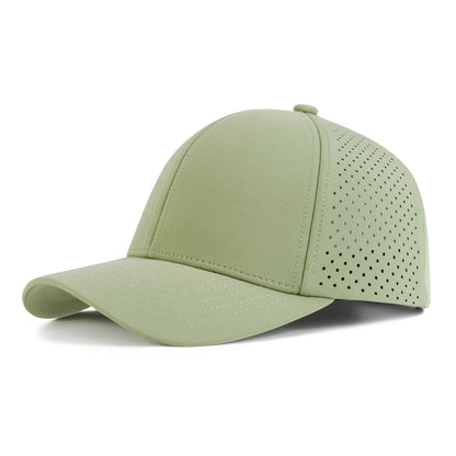 VOBOOM Șapcă de baseball pentru bărbați, cu uscare rapidă, din plasă tăiată cu laser, cu bor curbat, tip snapback, pentru alergare în aer liber și călătorii, negru