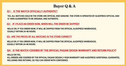 Pagani Design 2026 New Men's Diver Watch 42mm Sapphire Automatic Mechanical GMT Watch 100m Waterproof PD1682