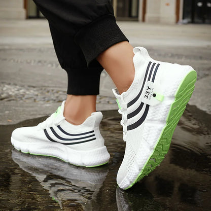 Chaussures de dehors Décontractées pour Homme, Baskets Légères et Respirantes, en Maille, Noires, de Course, d'Athlétisme, de Jogging, de Tennis, de Marche