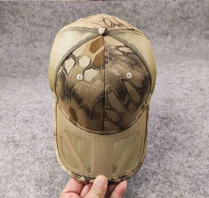 Gorra de béisbol de malla transpirable de verano para hombre, talla grande, ajustable, gorra casual de camuflaje para actividades al aire libre y en la selva, para hombre, 62 cm