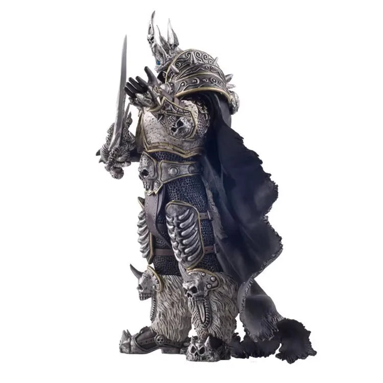 16 cm World of Warcraft-spilfigur: Lich King Arthas, dødsknægt, stående med Frostmourne – bordpynt til samling og festivalgaver
