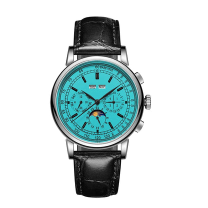 Custom Logo Diy Automatic Mechanical Watches For Man Business Multification Date Day Month Year 316L Mechanical Men's Watches