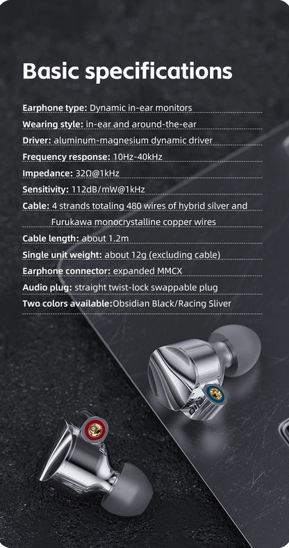 FiiO FD15 13.8mm DLC Dynamic Driver In-Ear Earphone Hi-Res Audio Magnalium Detachable MMCX Cable Wired HiFi Earbuds Shanling