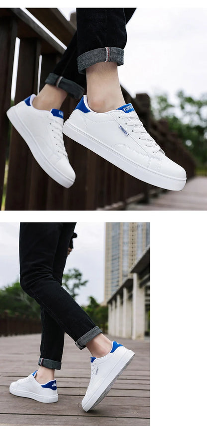 Men's Casual Skateboarding Shoes White Shoes Outdoors Leisure Sneakers Breathable Walking Shoes Flat Shoes Chaussure Homme 39-48