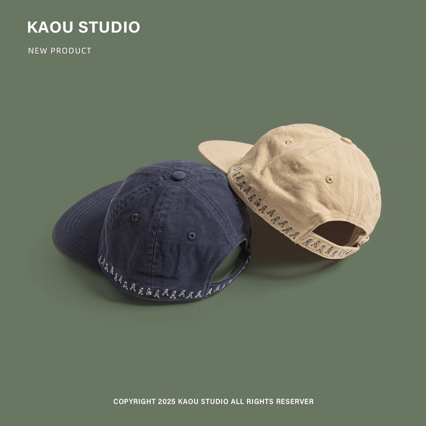 Heavy Embroidery Flat Brim Baseball Cap Niche Unisex Hip Hop Duckbill Cap Fashion Versatile