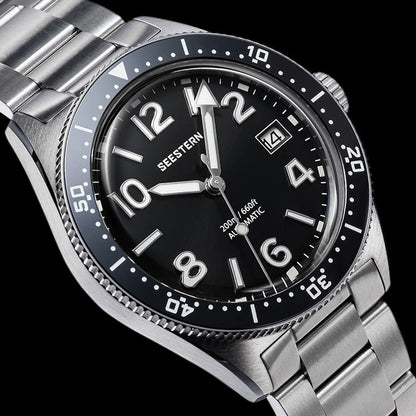 SEESTERN Diver Men Watch Automatic Mechanical Wristwatches NH35 Movement Ceramic Bezel 20Bar Waterproof Sapphire Luminou S434-2