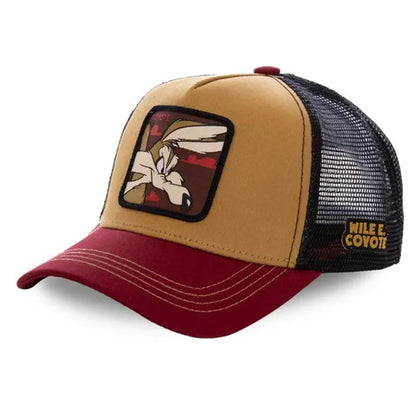 Hot Sale Unisex Anime Cartoon Cap High Quality Embroidered Patch Draw Baseball Cap Male Female Trucker Hat Mesh Hats Sun Hat