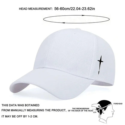 Unisex Cross Embroidery Snapback Baseball Caps Spring and Autumn Outdoor Adjustable Casual Hats Sunscreen Hat