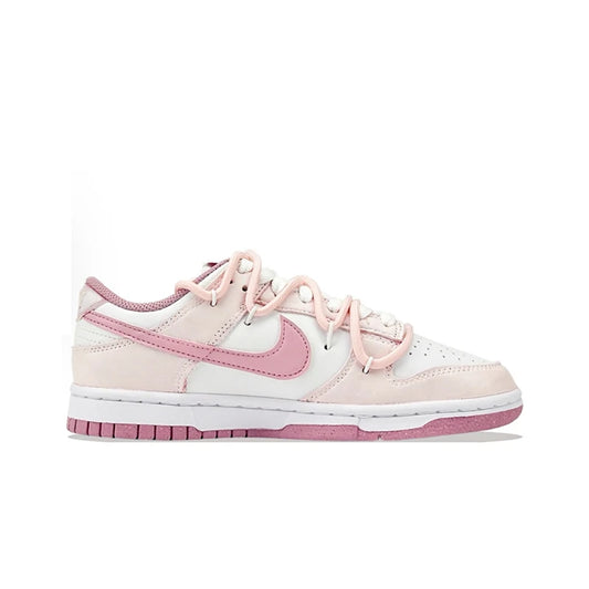 Spersonalizowane trampki Nike Dunk Low Honey Rose – ręcznie malowane serduszka, modne, wszechstronne, amortyzujące i odporne na zużycie buty damskie