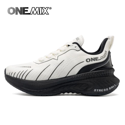 „ONEMIX“ nauji amortizuojantys bėgimo bateliai vyrams, tinkami intensyviai bėgantiems, su raišteliais, sportiniai moterims, neslystantys, lauko sportiniai vyriški sportiniai bateliai