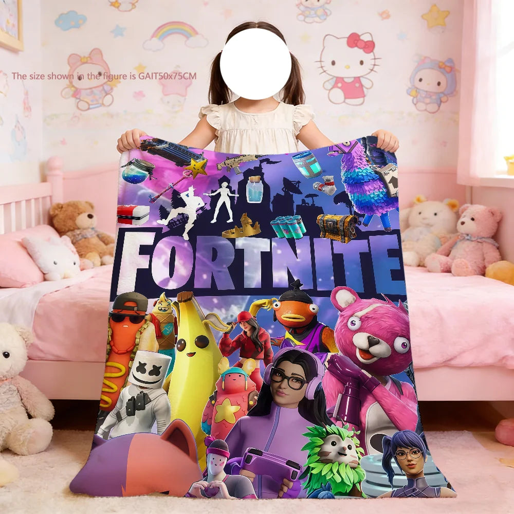Game Cool F-Fortnite Blanket For Soft Throw Blanket for Picnic Bed Sofa Home Bedroom Cozy Warm Comfortable