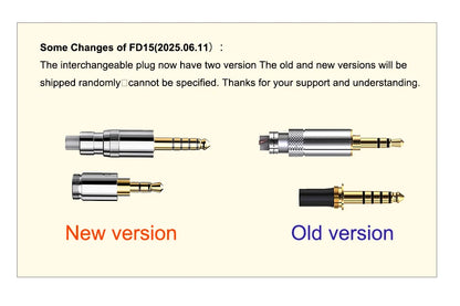 FiiO FD15 13.8mm DLC Dynamic Driver In-Ear Earphone Hi-Res Audio Magnalium Detachable MMCX Cable Wired HiFi Earbuds Shanling