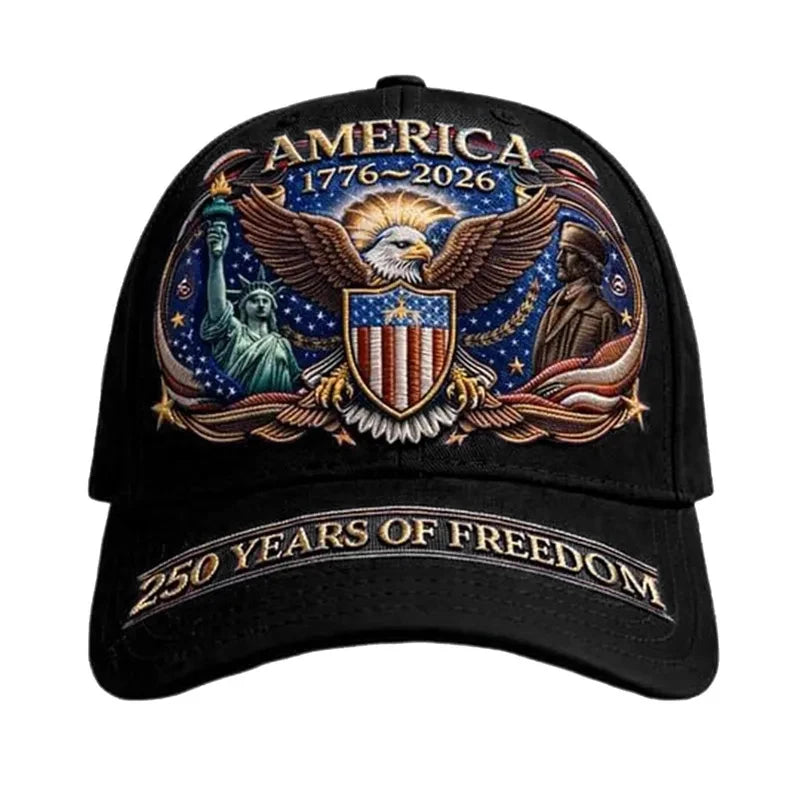 USA 250th Anniversary Denim Baseball Cap 1776 2026 Adjustable Patriotic Retro Running Hat Lightweight Breathable