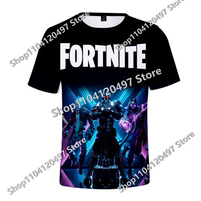 Japán anime Fortnite nyári póló férfiaknak és nőknek, Battle Royale, rövid ujjú, hétköznapi, kényelmes, laza Harajuku streetwear