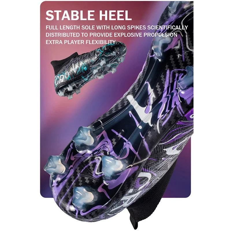 Chaussures de football TaoBo pour hommes – Crampons de haute qualité pour terrain synthétique, baskets de jeunesse, chaussures de terrain, chaussures de futsal pour hommes, baskets de terrain synthétique (Zapatillas de D
