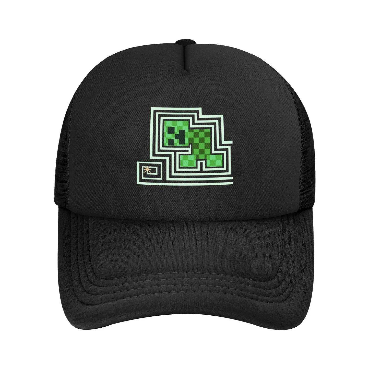 Unisex Creepers mob sticker Trucker Cap Mesh Baseball Cap Snapback Caps Hats Sun Hats Breathable Golf Hats Summer