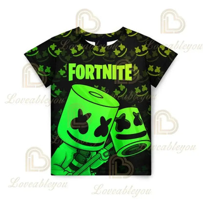 Battle Royale 3D Fortnite T-shirt Tees Men and Women Boys Girls Victory Cartoon Tops Teen Clothes Kids Hero Game Tees Tops