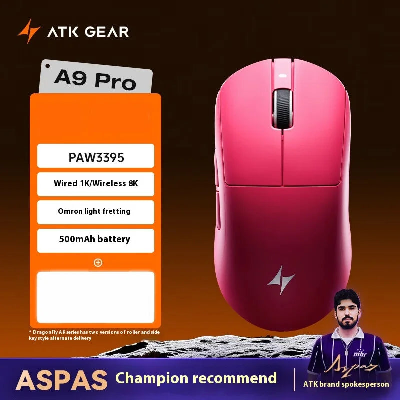 Безжична геймърска мишка ATK A9 Plus A9/A9 SE/A9 Pro Tri Mode 8K, лека A9 Ultimate E-sports, PC подарък, персонализирана
