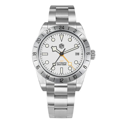 San Martin Nuevo reloj mecánico automático NH34 BB GMT de 39mm, reloj deportivo de zafiro, luminoso, impermeable 100m para hombre, Relogio SN0054