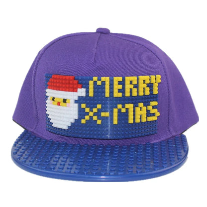 Cartoon Patchwork Baseball Caps DIY Blocks Snapback Hats Hip Hop Hat for Men Women Detachable Pixels Dad Hats Cap Kids Adults