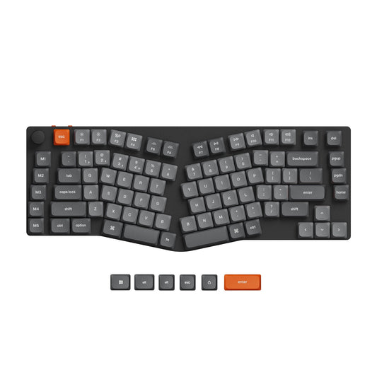 Keychron K15 Max (Layout Alice) Teclado mecânico personalizado sem fios QMK de perfil baixo, switches Gateron e teclas PBT double-shot